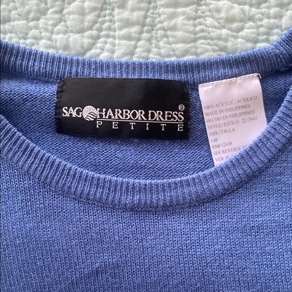 Sag Harbor Blue Crew Neck Sweater - Picture 2 of 3